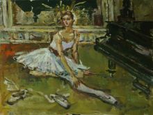 Балерина Ю.Галицина у рояля.в музее И. ...