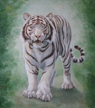 "Белый тигр", 2007 г., холст, масло