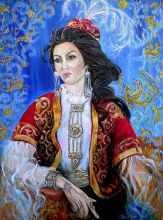 Девушка в казахском национальном костюме