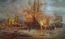 Морское Чесменское сражение 1770г.
