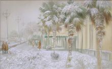 пальмы в снегу